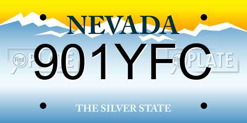 901YFC Nevada License Plate