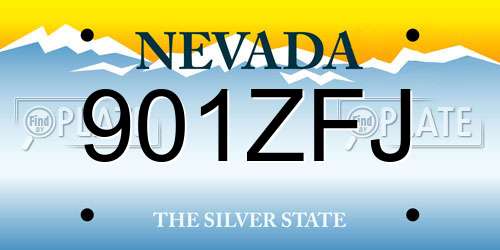 901ZFJ Nevada License Plate