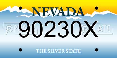 90230X Nevada License Plate