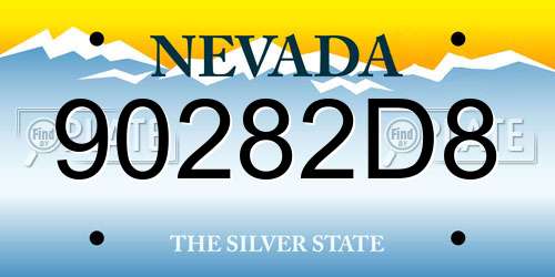 90282D8 Nevada License Plate