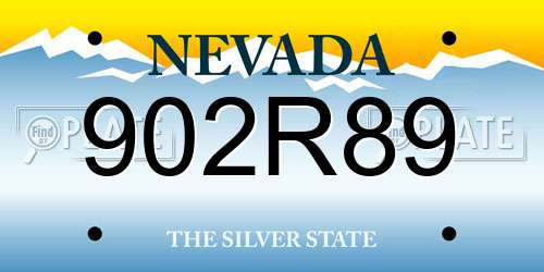 902R89 Nevada License Plate