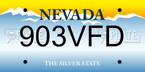 903VFD Nevada License Plate