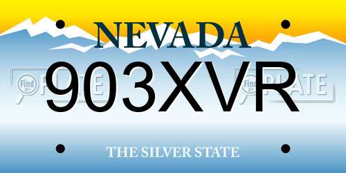 903XVR Nevada License Plate