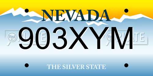903XYM Nevada License Plate