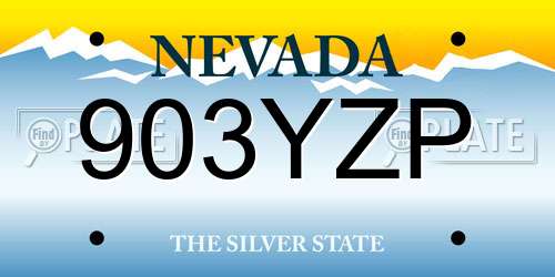 903YZP Nevada License Plate