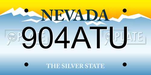 904ATU Nevada License Plate