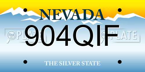 904QIF Nevada License Plate