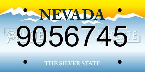 9056745 Nevada License Plate