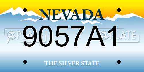 9057A1 Nevada License Plate