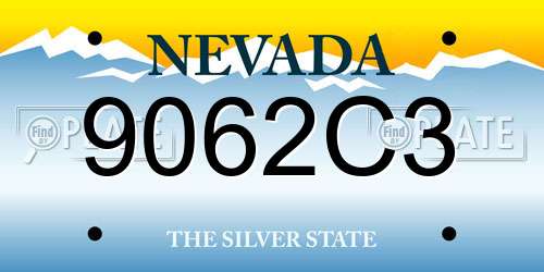 9062C3 Nevada License Plate