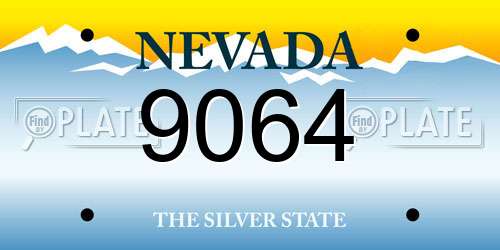 9064 Nevada License Plate