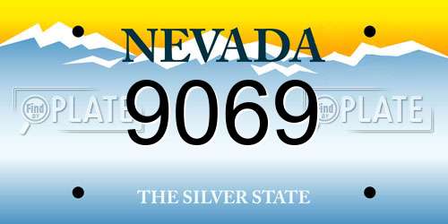 9069 Nevada License Plate