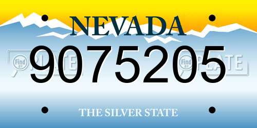 9075205 Nevada License Plate