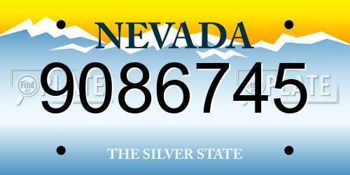 9086745 Nevada License Plate