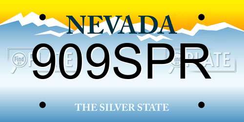 909SPR Nevada License Plate