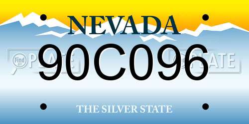 90C096 Nevada License Plate