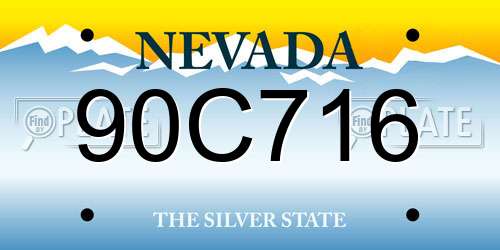 90C716 Nevada License Plate