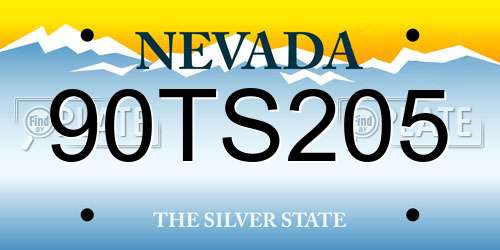 90TS205 Nevada License Plate
