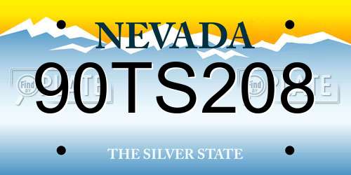 90TS208 Nevada License Plate