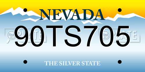 90TS705 Nevada License Plate
