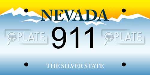 911 Nevada License Plate