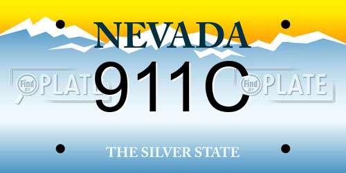 911C Nevada License Plate