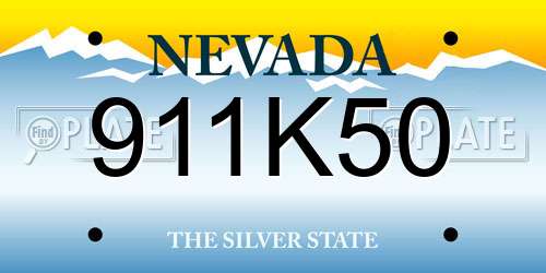 911K50 Nevada License Plate