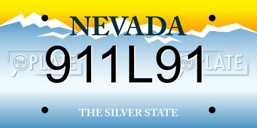 911L91 Nevada License Plate