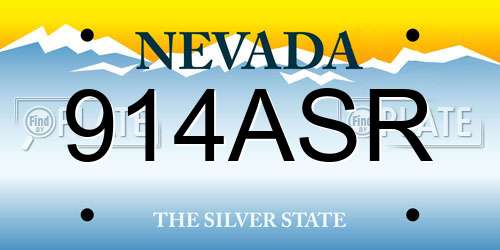 914ASR Nevada License Plate