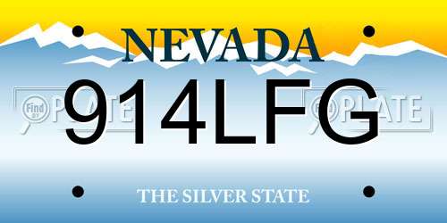 914LFG Nevada License Plate