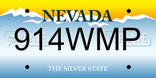 914WMP Nevada License Plate