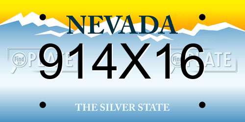 914X16 Nevada License Plate