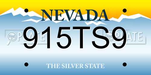 915TS9 Nevada License Plate