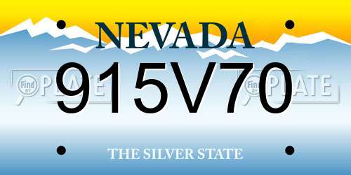 915V70 Nevada License Plate