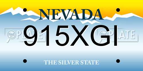 915XGI Nevada License Plate
