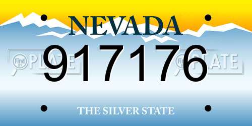 917176 Nevada License Plate