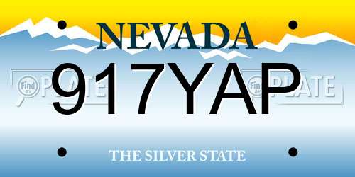 917YAP Nevada License Plate