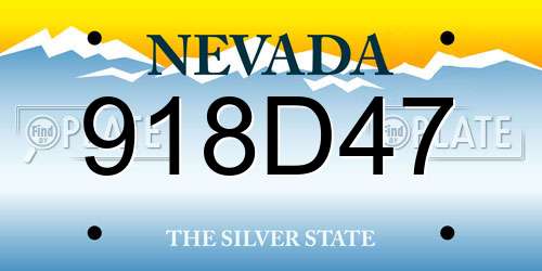 918D47 Nevada License Plate