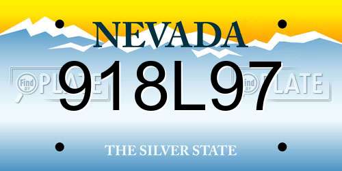 918L97 Nevada License Plate