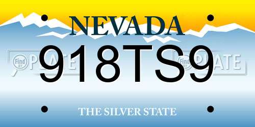 918TS9 Nevada License Plate