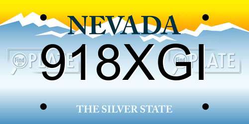 918XGI Nevada License Plate