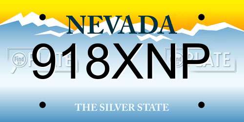918XNP Nevada License Plate