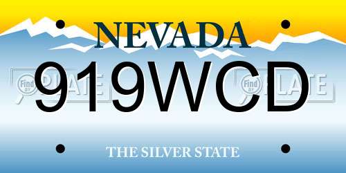 919WCD Nevada License Plate
