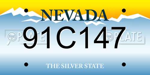 91C147 Nevada License Plate