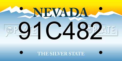 91C482 Nevada License Plate