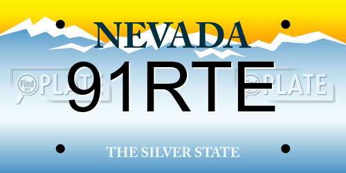 91RTE Nevada License Plate