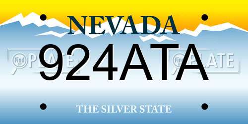 924ATA Nevada License Plate