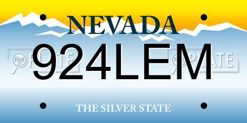 924LEM Nevada License Plate