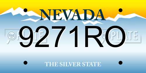 9271RO Nevada License Plate