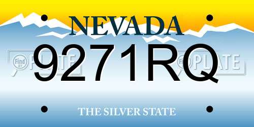9271RQ Nevada License Plate
